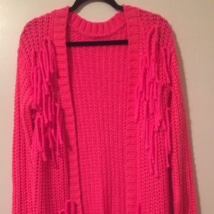 💗💗💗 New Knit Cardigan with Fringe, M
